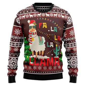Llama Unisex Ugly Christmas Sweater for Men & Women , 3D Plus Size Xmas Pullover Sweashirt for Men - Thegiftio UK
