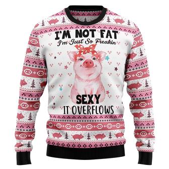 Pig Unisex Ugly Christmas Sweater , Funny Sweatshirt Long Sleeve Pullover - Thegiftio UK