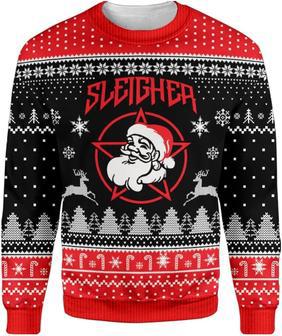 Sw Santa Sleigher Funny Printed Christmas Sweatshirt - Thegiftio UK