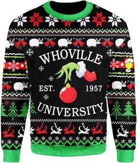 Whoville Funny Printed Christmas Sweatshirt - Thegiftio UK