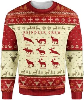 Xmas Reindeer Funny Printed Christmas Sweatshirt - Thegiftio UK