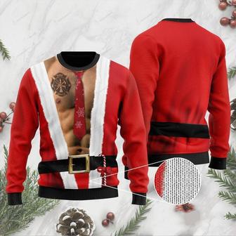 6 Packs Body With Firefighter Tattoo For Firefighters Ugly Christmas Sweater | Favorety AU