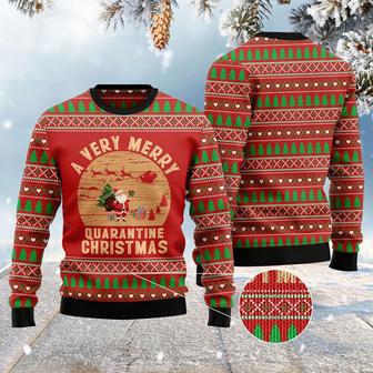 A Very Merry Quarantine Christmas Ugly Christmas Sweater | Favorety AU