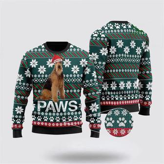 Airedale Terrier Santa Printed Christmas Ugly Sweater – Pet Lover Christmas Sweater | Favorety AU