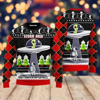 Alien Stop Area Ugly Christmas Sweater For Men & Women | Favorety UK