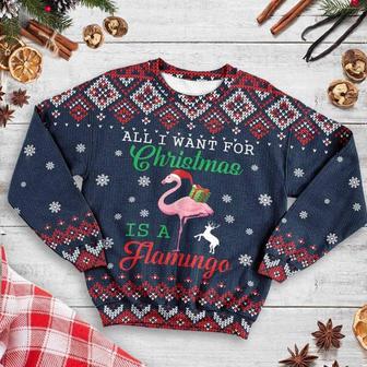 All I Want For Christmas is A Flamingo Ugly Christmas Sweater | Favorety UK