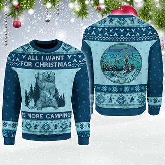 All I Want For Christmas Is More Camping Ugly Christmas Sweater | Favorety DE