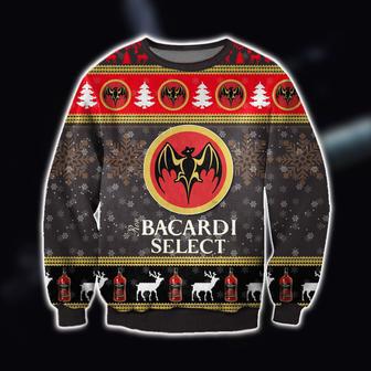 All Over Print Bacardi Select Rum Wine Ugly Christmas Sweater | Favorety UK