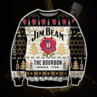 All Over Print Jim Beam The Bourbon Since 1795 Ugly Christmas Sweater | Favorety UK