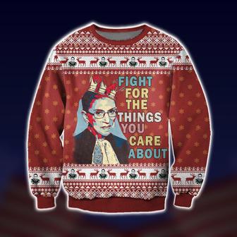 All Over Print Ruth Bader Ginsburg Ugly Christmas Sweater | Favorety DE