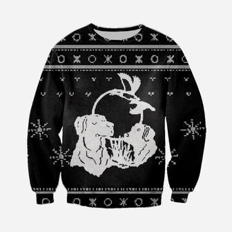 All Over Printed Hunting Ugly Christmas Sweater , Skull tattoos, skull T | Favorety