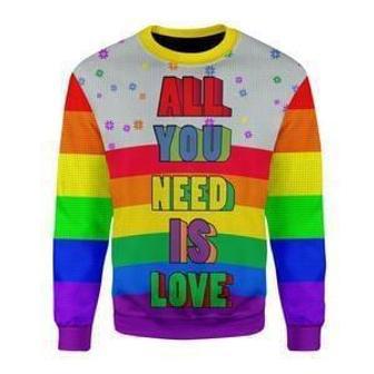 All You Need Is Love Ugly Christmas Sweater | Favorety AU