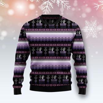 Alpaca Purple Pattern Ugly Christmas Sweater | Favorety CA