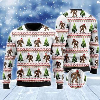 Amazing Bigfoot Christmas Tree Ugly Sweater | Favorety CA