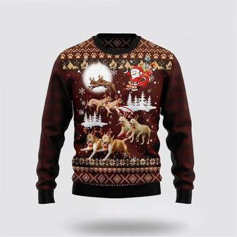 American Pit Bull Terrier Reindeers Car Ugly Christmas Sweater | Favorety UK