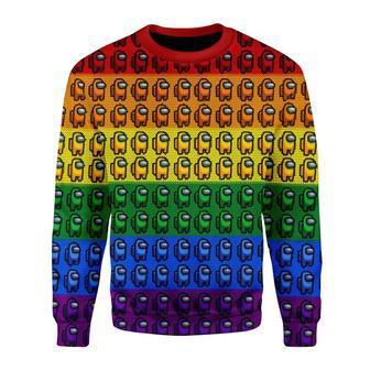 Among Us Gay Pride Christmas Sweater | Favorety CA