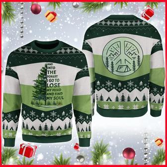 And Into The Forest I Go Camping Ugly Christmas Sweater | Favorety