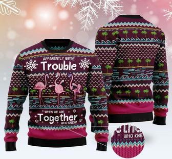 Apparently Were Trouble When We Are Together Who Knew Ugly Christmas Sweater | Favorety UK