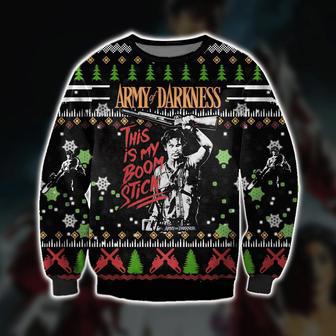 Army Of Darkness Print Ugly Christmas Sweater | Favorety