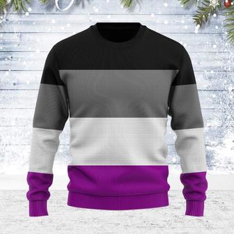 Asexual Pride Flag Ugly Christmas Sweater | Favorety UK