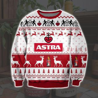 Astra Beer Knitting Pattern Print Ugly Christmas Sweater | Favorety