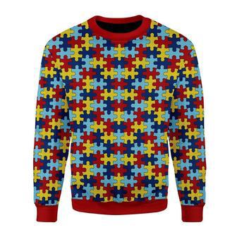 Autism Puzzel Ugly Christmas Sweater | Favorety