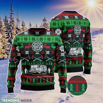 Awesome Firefighter Ugly Christmas Sweater Aop All Over Printed Sweater | Favorety DE