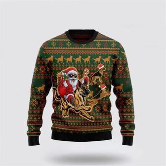 Awesome German Shepherd Dog Santa Claus Ugly Christmas Sweater | Favorety DE