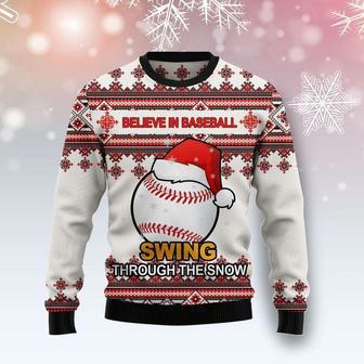 Baseball Santa Hat Ugly Christmas Sweater | Favorety DE