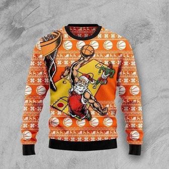 Basketball Santa Claus Ugly Christmas Sweater | Favorety AU