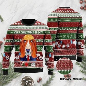 Basset Hound Keep Christmas Great 2020 Ugly Christmas Sweater | Favorety