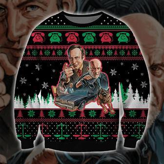 Battle Call Saul Knitting Pattern Print Ugly Christmas Sweater | Favorety DE