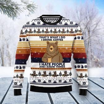 Bear Coffee Ugly Christmas Sweater | Favorety AU