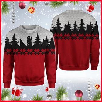 Bear Dark Silhouettes Camping Ugly Christmas Sweater | Favorety AU