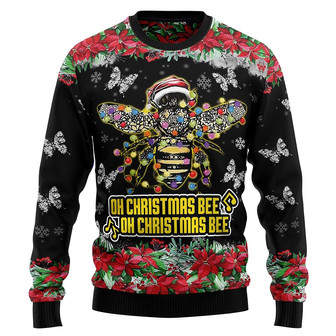 Bee Unisex Christmas Sweater Men & Women , Plus Size Xmas Pullover Sweashirt for Men and Women - Thegiftio UK