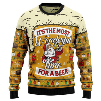 Beer Unisex Christmas Sweatshirt for Men & Women , Pullover Sweater Crewneck Long Sleeve Top - Thegiftio UK