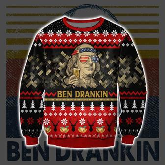 Ben Drankin Print Knitting Pattern Ugly Christmas Sweater | Favorety CA