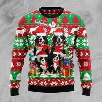 Bernese Mountain Dog Family Ugly Christmas Sweater | Favorety UK