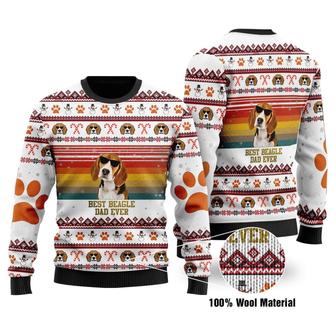 Best Beagle Dad Ever Ugly Christmas Sweater | Favorety