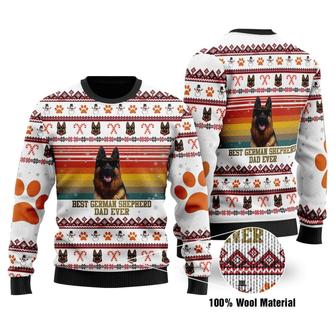 Best German Shepherd Dog Dad Ugly Christmas Sweater | Favorety