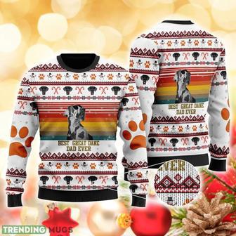 Best Great Dane Dad Ever Sweater Ugly Christmas Sweater For Men Women | Favorety CA