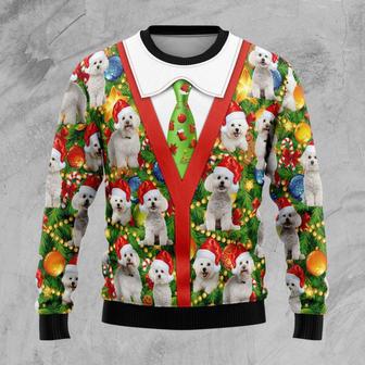 Bichon Xmas Pine Ugly Christmas Sweater | Favorety AU