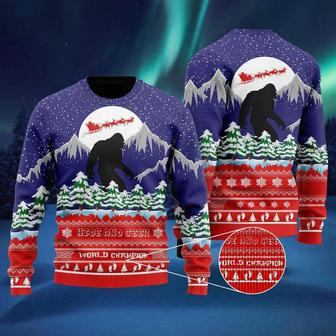 Bigfoot Merry Christmas Ugly Christmas Sweater For Men & Women | Favorety AU