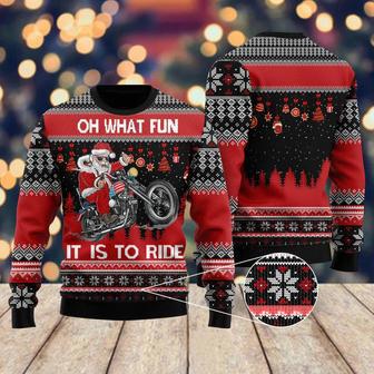 Biker Motorcycle Lover Xmas Ugly Christmas Sweater For Men & Women | Favorety CA