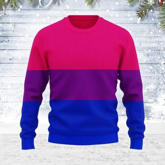 Bisexual Flag Ugly Christmas Sweater | Favorety