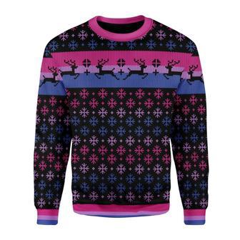 Bisexual Pride Flag Ugly Christmas Sweater | Favorety DE