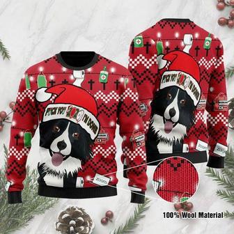 Black And White Border Collie Ugly Christmas Sweater | Favorety DE