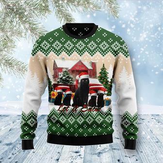 Black Cat Let It Snow Ugly Christmas Sweater | Favorety