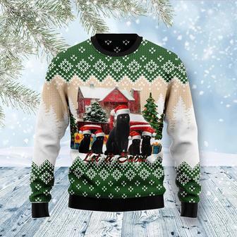 Black Cat Let It Snow Ugly Meowy Christmas Sweater for men and women | Favorety UK