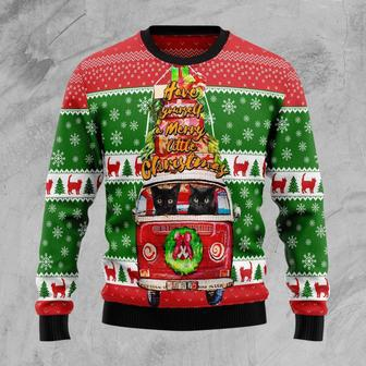 Black Cat Little Christmas Ugly Christmas Sweater | Favorety UK